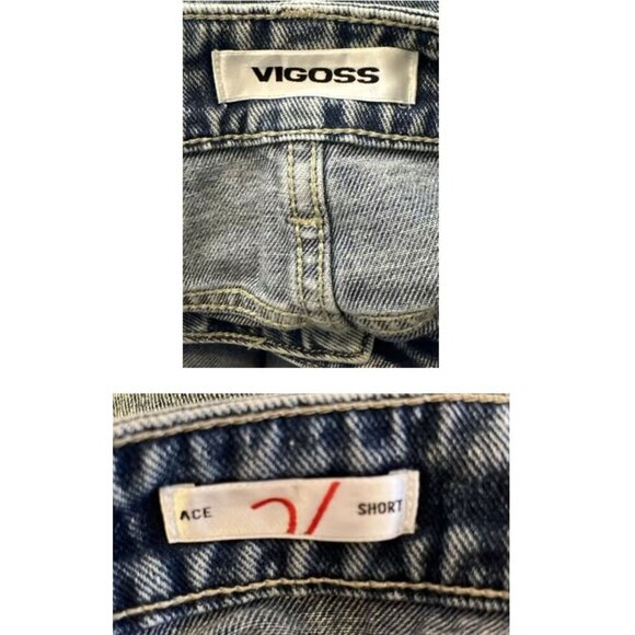 NWT Vigoss® Stars ACE 3" High Rise Denim Shorts | Size 26 - Picture 5 of 15
